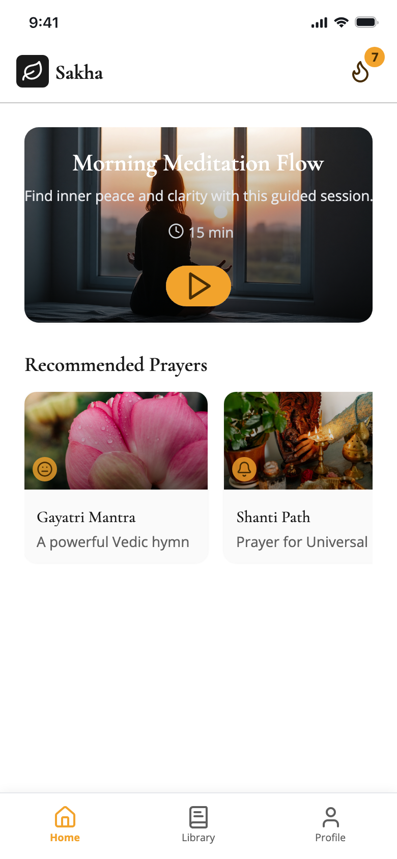Prayer app - Home